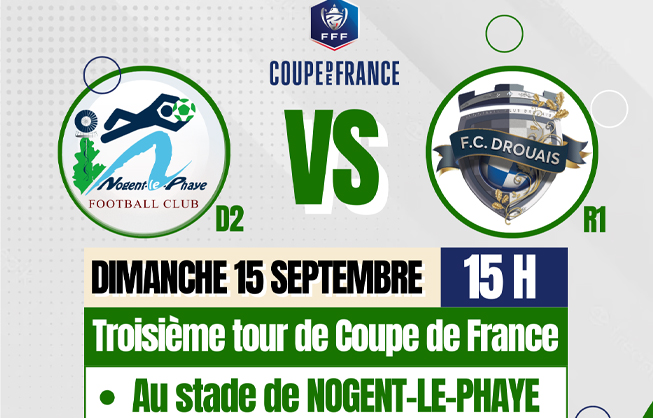 3eme tour Coupe de France, dimanche 15 septembre