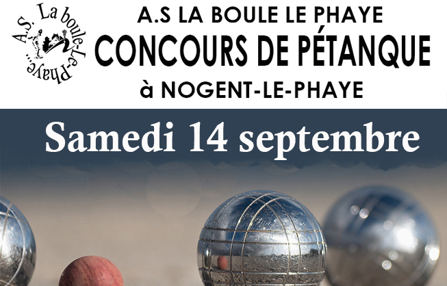 Concours de pétanque, samedi 14 septembre