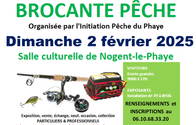 Brocante Pêche, dimanche 2 février